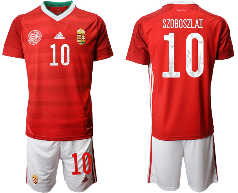 Men 2021 European Cup Hungary red home #10 Soccer Jersey->other country jersey->Soccer Country Jersey